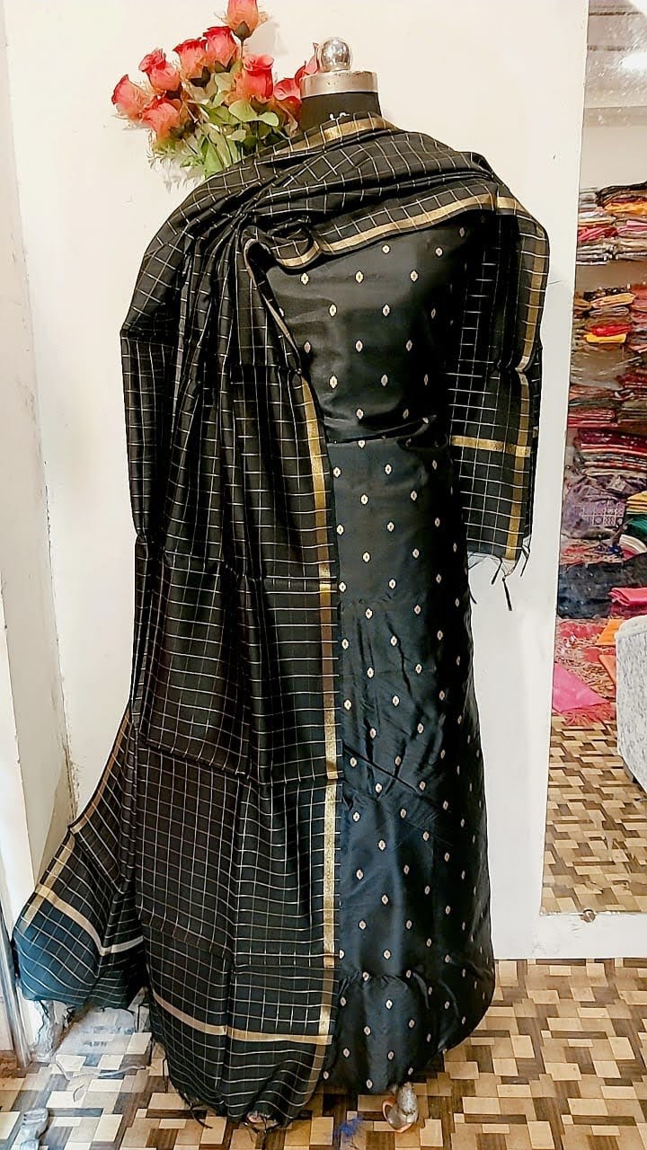 SILK UNSTITCHED CHUDITHAR MATERIAL